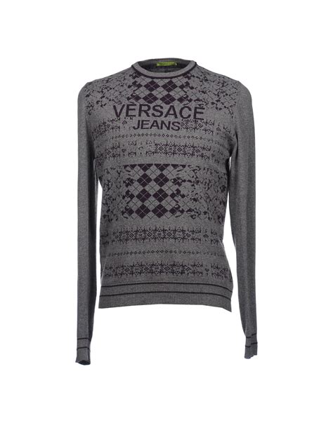 grey versace jumper|versace sweaters for men.